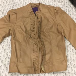 Forever 21 tan faux leather jacket